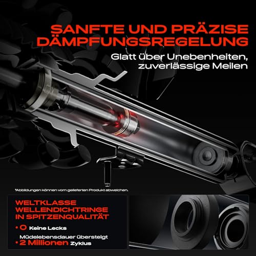 Frankberg 2x Stossdämpfer Stoßdämpfer Hinten Links Rechts 590mm Gasdruck Kompatibel mit Golf VI 5K1 Golf V 1K1 Golf Plus 521 5M1 Replace# 344459，400019