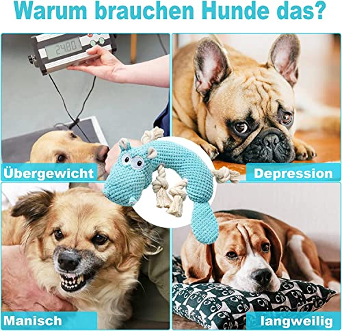 YIFRHYO Hundespielzeug große Hunde Tauziehen plüschtiere für Hunde,hundespielzeug quietschendes und unzerstörbar,Interaktives Kauspielzeug für Große Kleine und Mittel