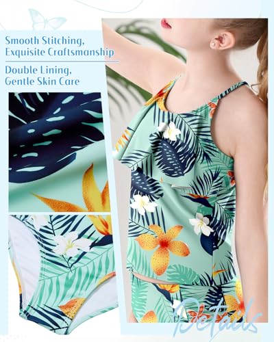 Image of Century Star Girls Flounce Tankini 2 Piece Bathing Suit | Cute swimwear set with a stylish flounce top,Comfortable fit, perfect for girls' summer beach vacations