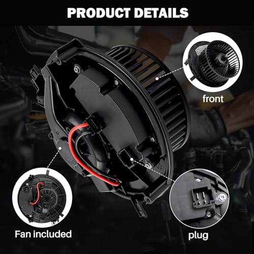 Image of 700341 AC Heater Blower Motor Fan Fit for Audi Q3,TTS Quattro, A3 Sportback e-tron,RS3,TT Quattro for Volkswagen Arteon Atlas e-Golf 3Q1819021C 3QF819021 3QF819021B 5Q1819021E 5Q1819021H