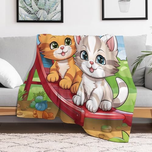 Manta de gato para camping y viajes en coche, colcha portátil 3