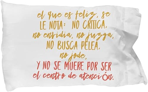 almohadas personalizadas Ser Feliz funda de almohada Funda de almohada personalizada