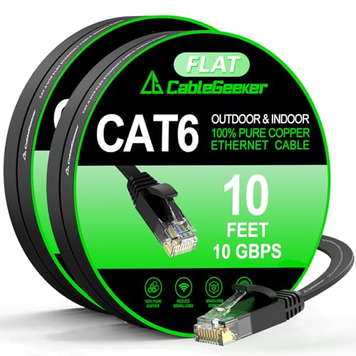 Cat 6 Ethernet Cable 10ft 2-Pack