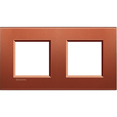 Placa 2+2 módulos brick interruptor enchufe Bticino Livinglight