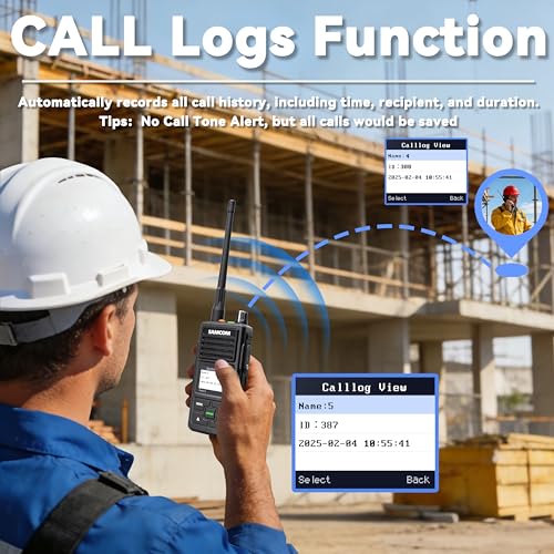 Image of SAMCOM Digital DMR 2 Way Radios Walkie Talkie Long Range GPS Tracking | 50A Commercial UHF Radio Programmable Customized Message Lone Worker Emergency Alert for Industrial Church School Security