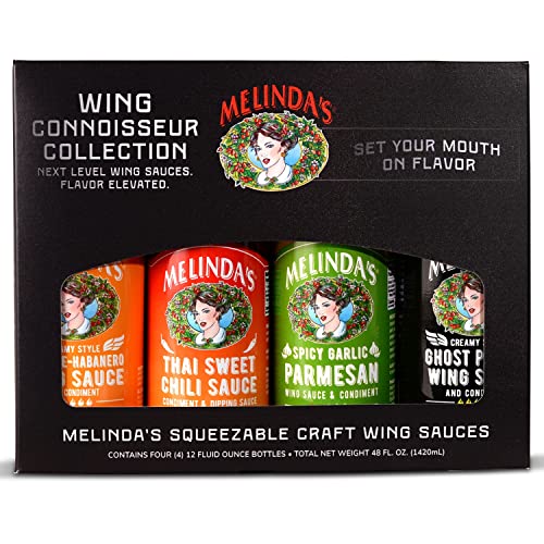 Melinda's Wing Connoisseur Collection - Wing Sauce Variety Pack, 12oz 4pk