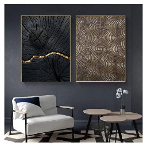Pósteres de lona circulares dsdsgog con textura visual de madera 2