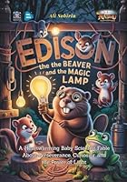 Edison the Beaver and the Magic Lamp: A Heartwarming Baby Scientist Fable About Perseverance, Curiosity, and the Power of Light B0G2BBJ2NV Book Cover