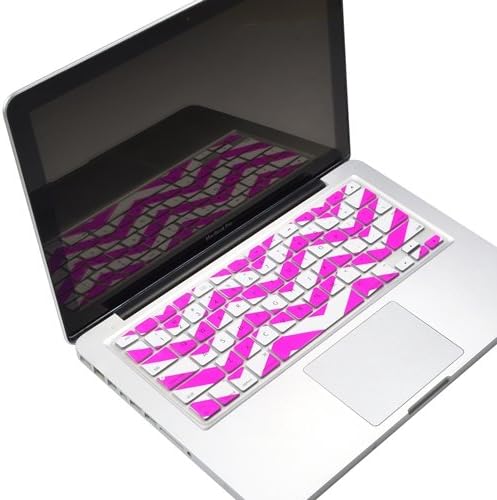 TopCase Chevron Zig - Zag Silicone Keyboard Cover Skin for MacBook 13" Unibody/Old MacBook Pro 13" 15" 17" / New MacBook Air 13" / Wireless Keyboard + TopCase Mouse Pad (HOT Pink)
