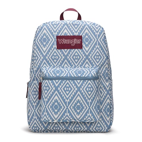 Montana West Wrangler Mochila leve para adultos casual para faculdade, viagem, academia, Jeans asteca, 16 liters