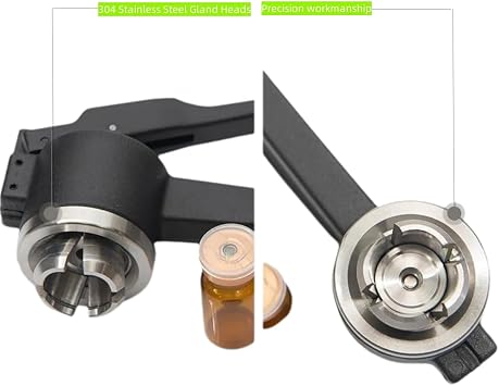 13mm/20mm Manual Vial Crimper, Manual Vial Capper, Bottle Capper, Adjustable Tightness, Stainless Steel, For Full Aluminum Cap/Aluminum Plastic Cap