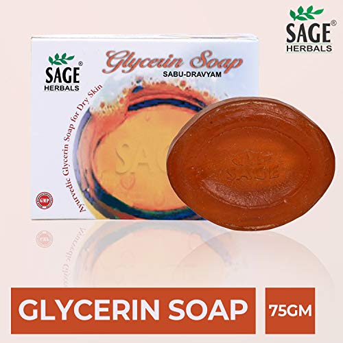 Image of Glycerin Soap, Face & Body Soap, Glycerin Cleansing Bar & Blemishes, Remove Dryness from Skin-75 gm