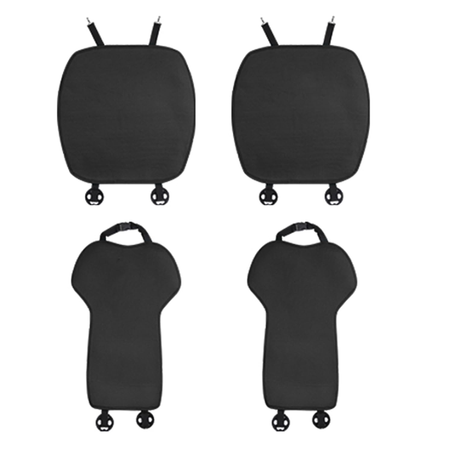 Coprisedili anteriori per auto per Tesla Model 3/Y/S 2017-2024 2025 Traspiranti morbidi e antiscivolo - Cuscino per sedile confortevole per accessori interni di guida BlackIce, 4 pezzi