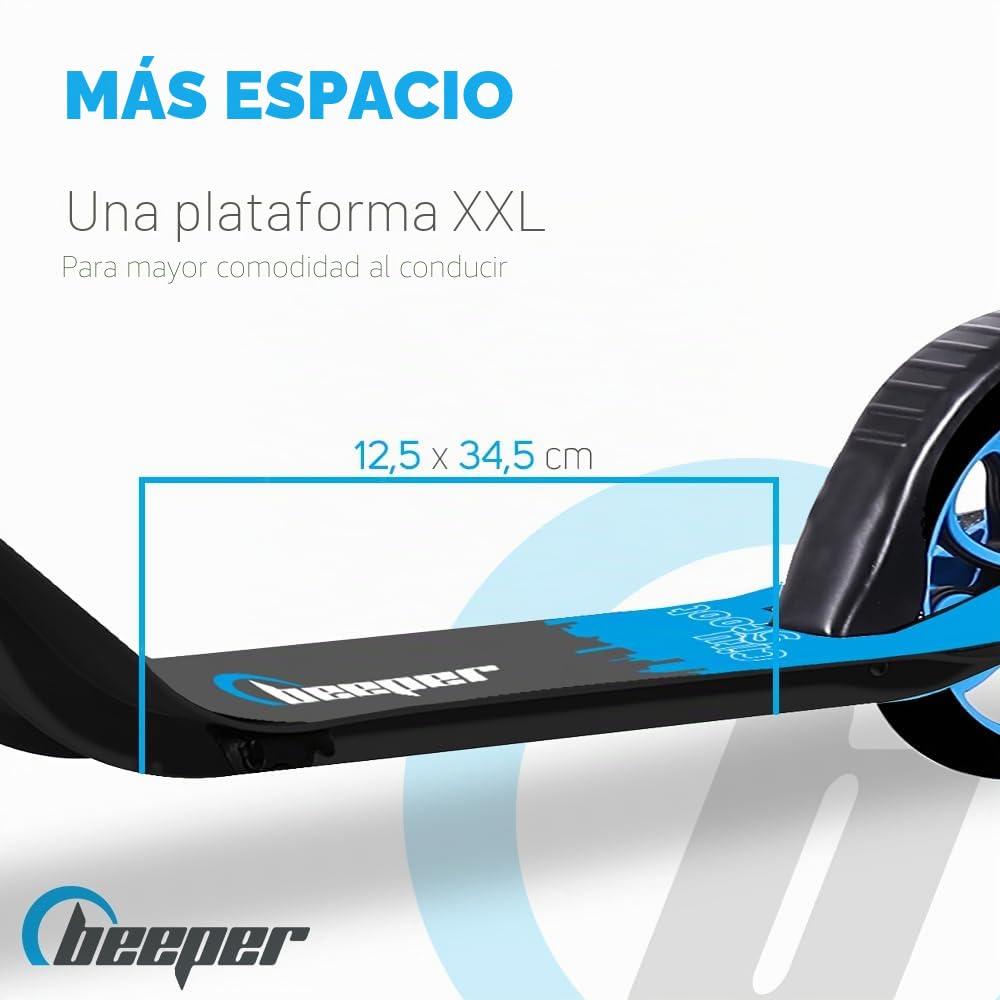 Beeper City Scoot - Patinete para Adolescentes y Adultos, Ruedas de 8 Pulgadas, suspensión Delantera