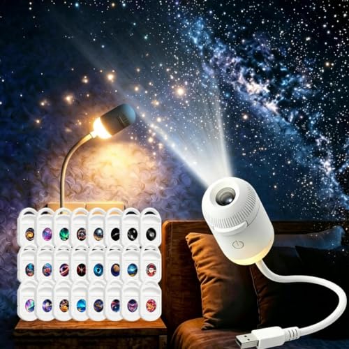 【PERFECT NIGHT LIGHT FOR BEDROOM】 Say goodbye to fear of the dark. Our galaxy light projector serves as an excellent sleep aid, emitting a soft, soothing glow that helps kids and babies fall asleep peacefully. It is the ideal night light projector for kids bedroom and nursery.