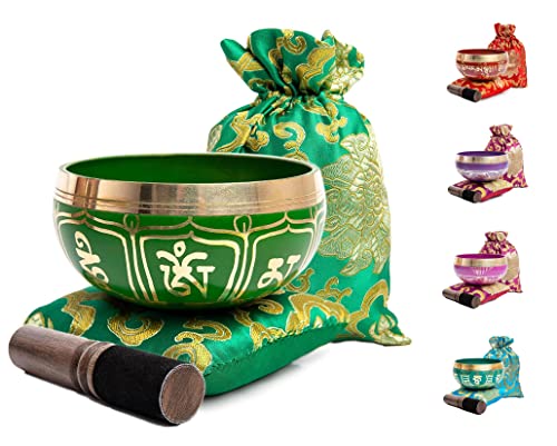 Tibetan Singing Bowl Set - Easy To Play for Beginners - Authentic Handcrafted Mindfulness Meditation Holistic Sound 7 Chakra Healing Gift by Himalayan Bazaar - Image 5