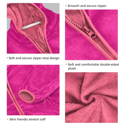 GuoChe Deep Pink Sherpa Jacket Baby Boy3