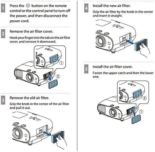 Aimdio Projector Air Filter Replacement for Epson ELPAF39 TW6800 EH-TW6700W EH-TW6600W EH-TW7400 EH-TW7300 EH-TW7200 EH-TW7100 EH-TW7000 EH-TW9100 EH-TW9000W EH-TW8100 EH-TW9400 EH-TW9300W EH-TW9200 - Image 5