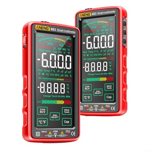 Multimètre numérique 683 à 6000 points VA écran couleur et batterie lithium rechargeable - 4