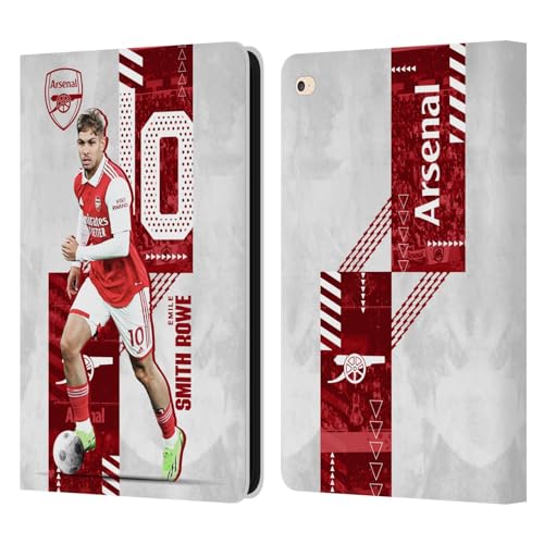 Head Case Designs Licenciado Oficialmente Arsenal FC Smith Rowe 2022/23 Primer Equipo Carcasa de Cuero Tipo Libro Compatible con Apple iPad Air 2 (2014)