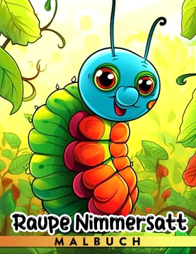 Raupe Nimmersatt Malbuch: 30 entzückende Tierausmalbilder für...