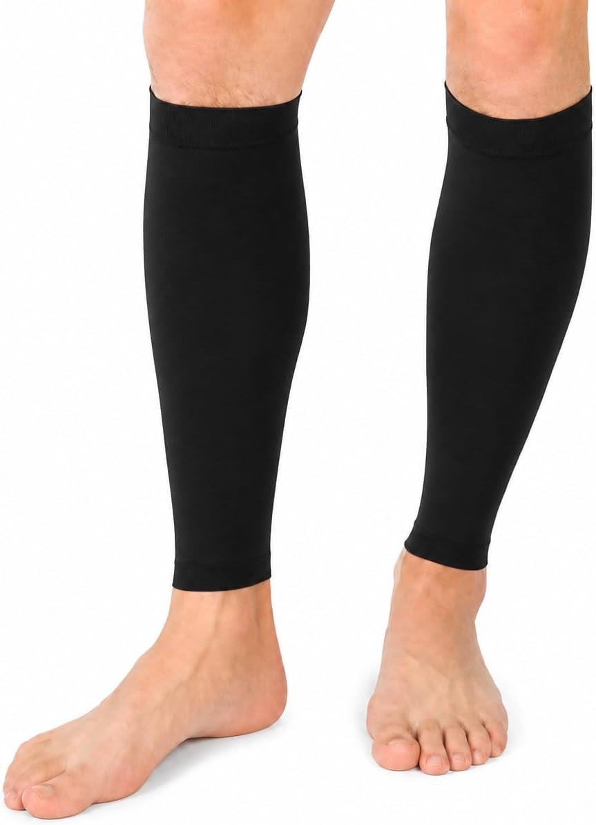 Utaly Calf-Compression-Sleeve for Men & Women 20-30mmHg Footless Graduated-Compression Socks Calf Support