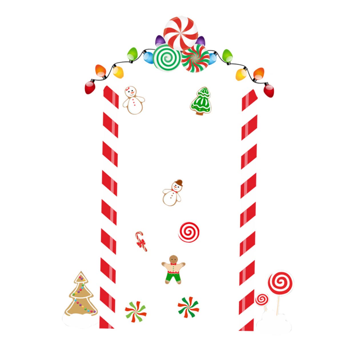 Autocollants porte Noël jojofuny pour décoration fenêtre et mur de maison