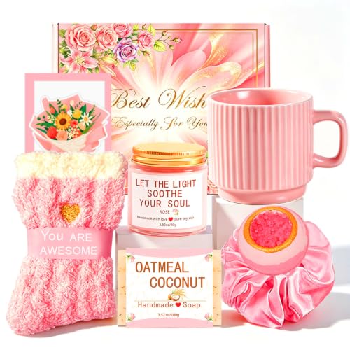 Diptymore Funny Birthday Mug Gift Box Set for Women, Mom, Teen Girls, Pink - image 1