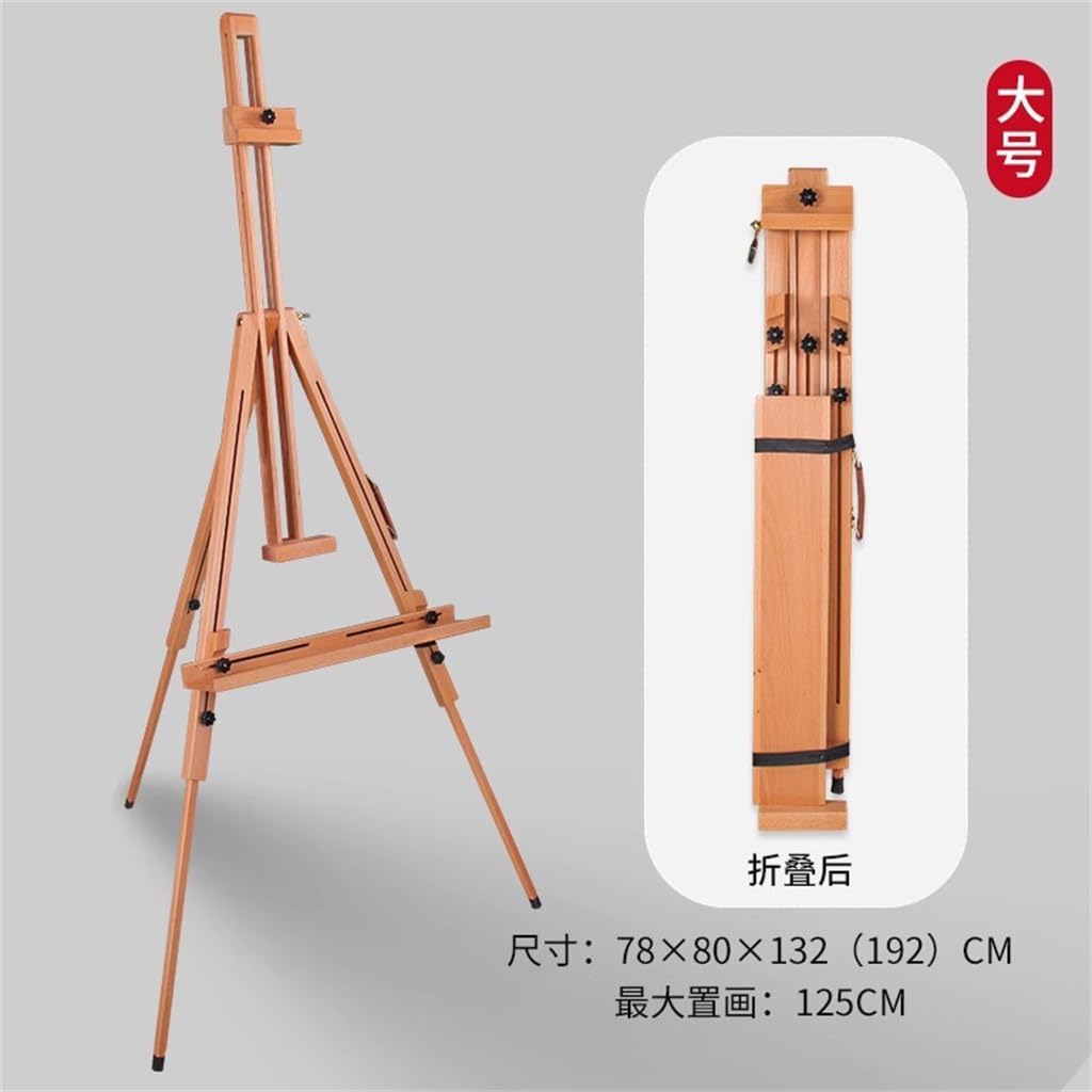Wooden Foldable Portable Three-Legged Sketch Easel Solid Wood Sketch Oil Painting Easel