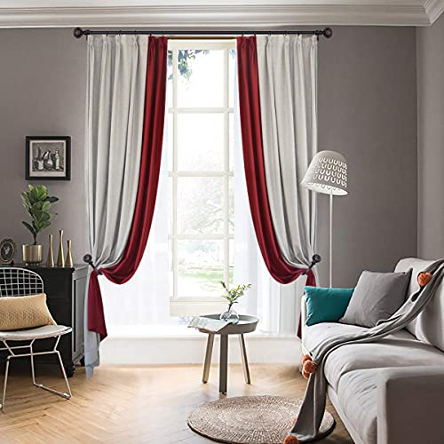 Szximu Curtain Holdbacks Set Of 2, Window Treatment Holdbacks Wall Mounted Drapery Hooks With Netted Texture Finials, Black #TOP3