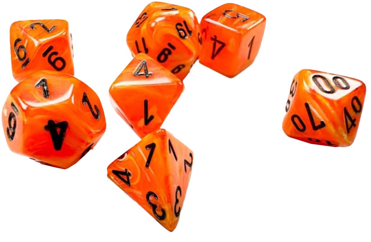 Amazon.com: Orange Vortex Mini Dice with Black Numbers 10mm (3/8in