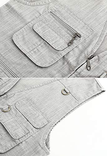 Image of Mens Outdoor Fishing Vest Safari Travel Photography Vests Jacket Multi Pocket