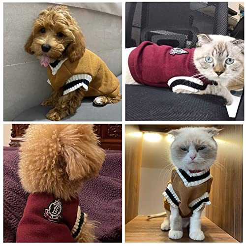 Aqueous Dog Clothes Dog Sweaters For Medium Dogs Small Dog 2 Pack Sweater Dog Clothes For Small Dogs Cat Clothes Cat Sweaters Puppy Clothes Soft Thickening Warm Puppy Sweater Knitwear Clothes #TOP4