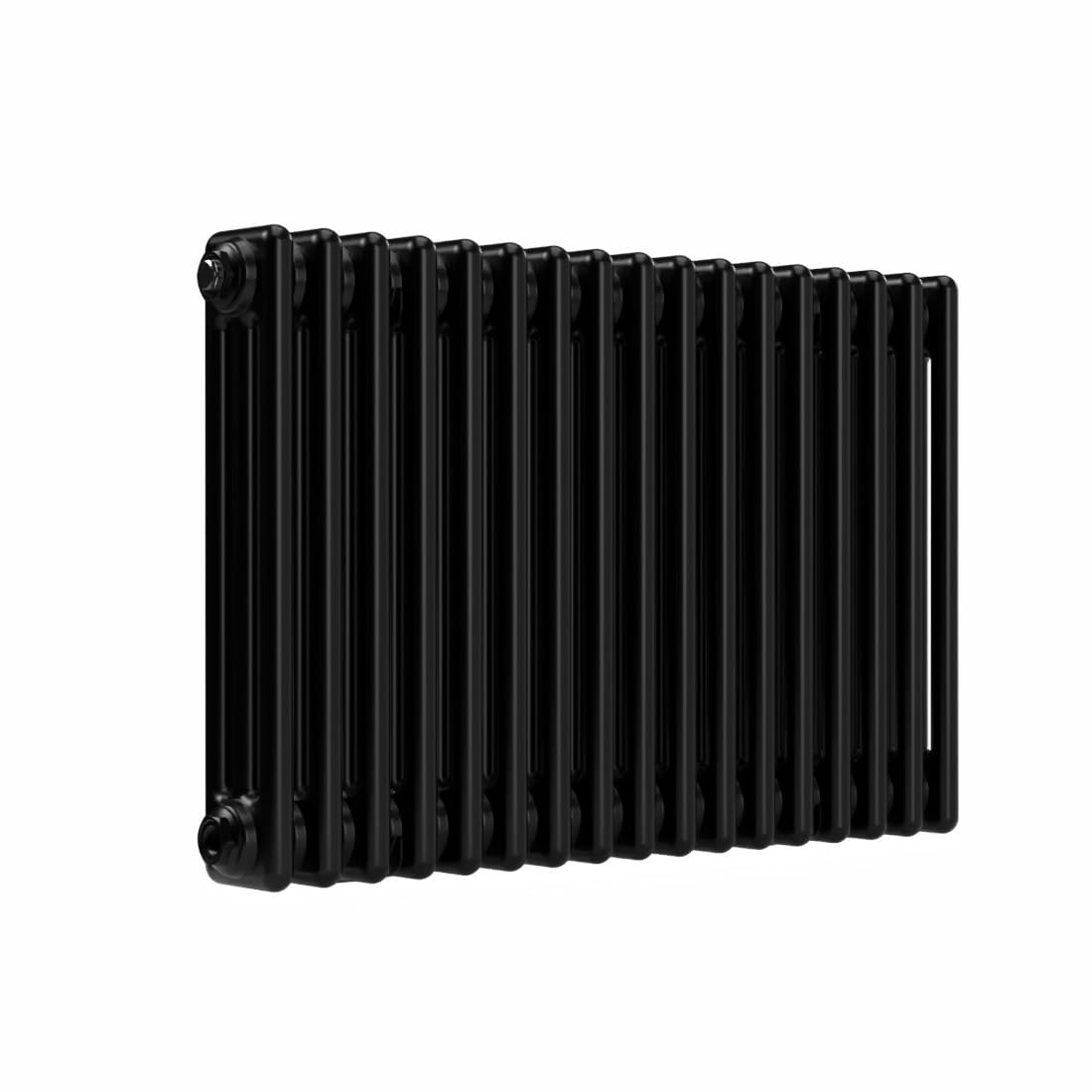 Lux Heat Black Horizontal 3 Column Traditional Radiator 500Mm (H) X 785Mm (W)