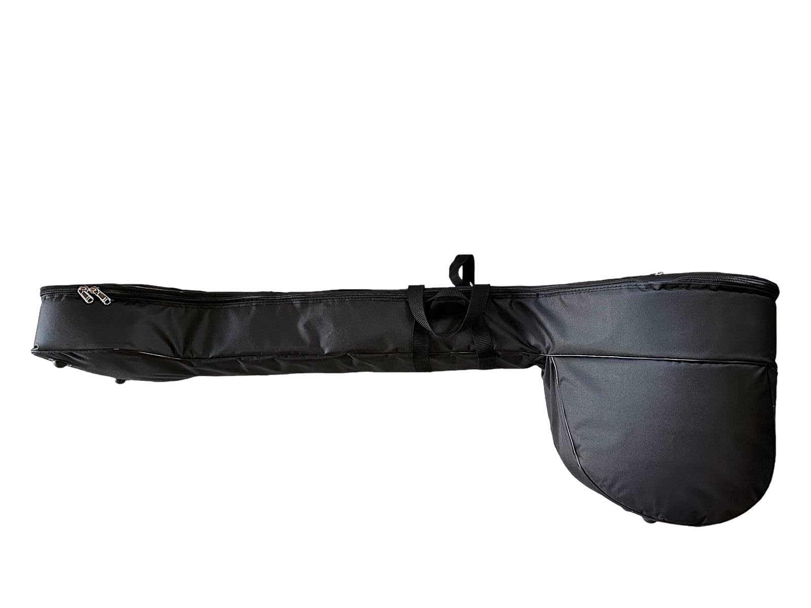 MIRAJ Musical Female Tanpura Soft Rexin Cover/Ladies Tanpura (Tambura) Bag/Case with Foam Padding and Beautiful Velvet, BLACK, Backpacks - Image 2