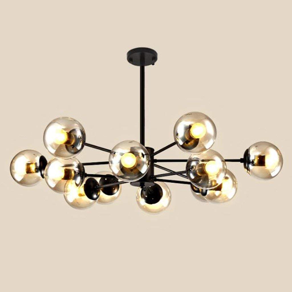 SXECAEPS Modern creative chandelier Nordic, Living Room Light Fixture Molecular Modern Restaurant Lights Postmodern Personality Bedroom Lights,Warm Light-12 Heads