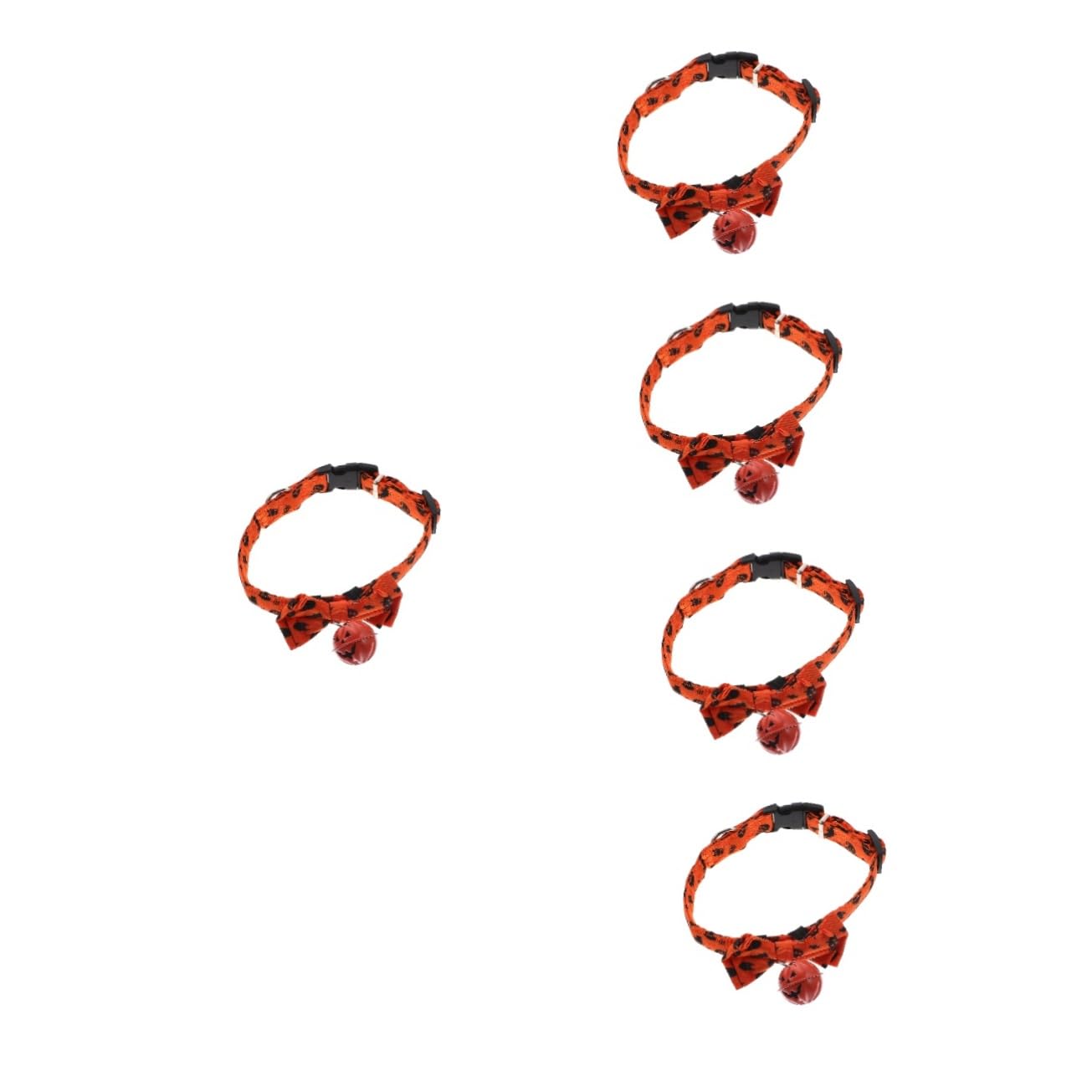 Happyyami 5pezzi Collare Decorativo Per Cani e Gatti Stile Halloween e Rimovibile Accessorio Festivo Per Animali Domestici Con Design Fantasma e Zucca Per Feste e Foto