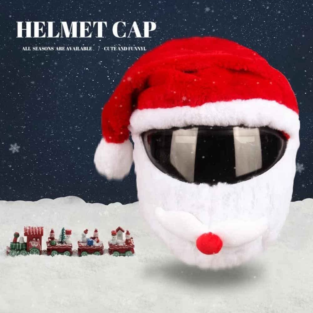 Housse De Casque Moto En Peluche - Couvre-casque Amusant Et Chaud - Accessoire Déco Et Protection - Idée Cadeau Moto