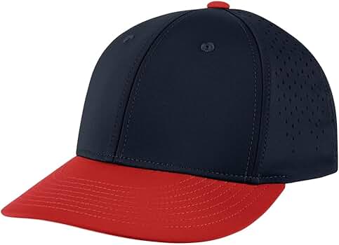 Champro Low Profile Optim Cap -Navy, Navy, Scarlet -XS/S at
