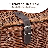 Bicycle Gear Rattan Fahrradkorb Vorne Groß - Lenkerkorb Fahrrad 30L - Bäckerkorb 45 x 30 x 25 cm - Gepäckträger Vorne Fahrrad Zubehör - Fahrradkorb Geflochten, Braun
