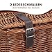 Bicycle Gear Rattan Fahrradkorb Vorne Groß - Lenkerkorb Fahrrad 30L - Bäckerkorb 45 x 30 x 25 cm - Gepäckträger Vorne Fahrrad Zubehör - Fahrradkorb Geflochten, Braun