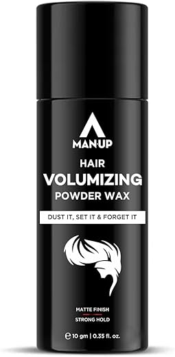 Man-Up Hair Volumizing Powder Wax For Men 10gm | Strong Hold With Matte Finish Hair Styling | All Natural & Zero Toxin Hair Styling Powder | Vegan & Cruelty Free