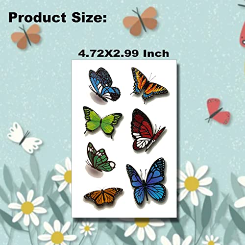 Tazimi 110 Styles Butterfly Temporary Tattoos For Kids Women,Glitter Butterfly Tattoos For Party Favors Gifts Decoration #TOP4