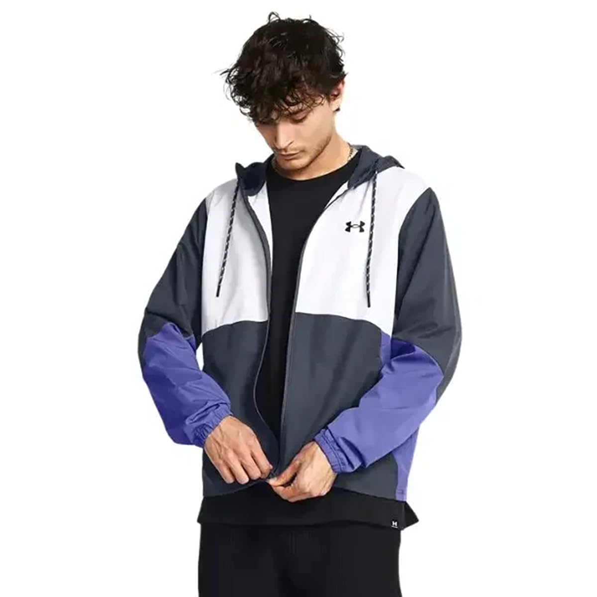 Under Armour Men's Grey/Starlight/Black Legacy Windbreaker Outerwear Top M