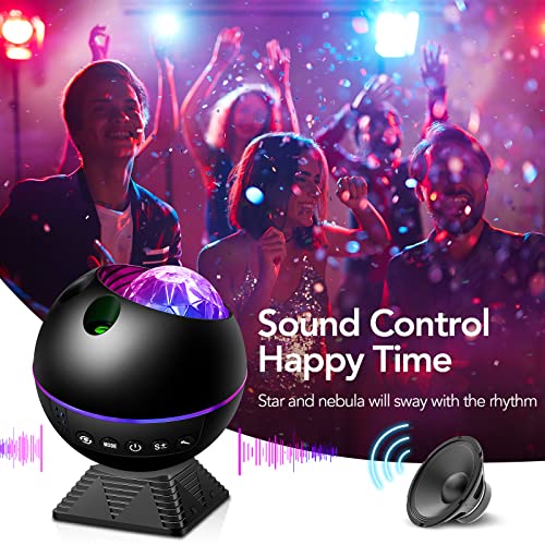 Image of One Fire Star Projector Lights for Bedroom, 43 Lighting Modes Galaxy Star Projector Night Light,Remote Timer Clouds Lamp for Kids Room Decor,360 Rotation LED Gifts for Kids Teen,Black