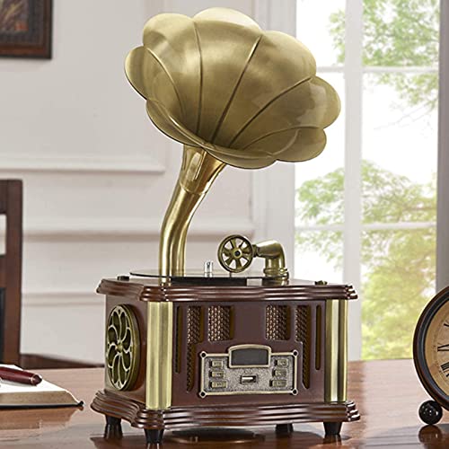 Haut-Parleur Bluetooth rétro, Gramophone à Platine Vinyle Vintage en Forme d’entrée auxiliaire, Lecteur USB, Double Piste, Style phonographe pour la décoration de la Maison - Les Beatles, Paul McCartney, John Lennon, RIngo Starr, George Harrison Haut-Parleur Bluetooth rétro, Gramophone à Platine Vinyle Vintage en Forme d'entrée auxiliaire, Lecteur USB, Double Piste, Style phonographe pour la décoration de la Maison