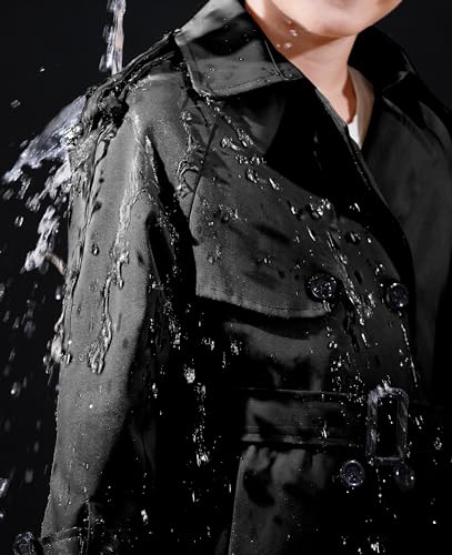 Betusline Girls & Women's Rain Jackets Waterproof Hooded Trench Coat,3 Years - Women 2XL3