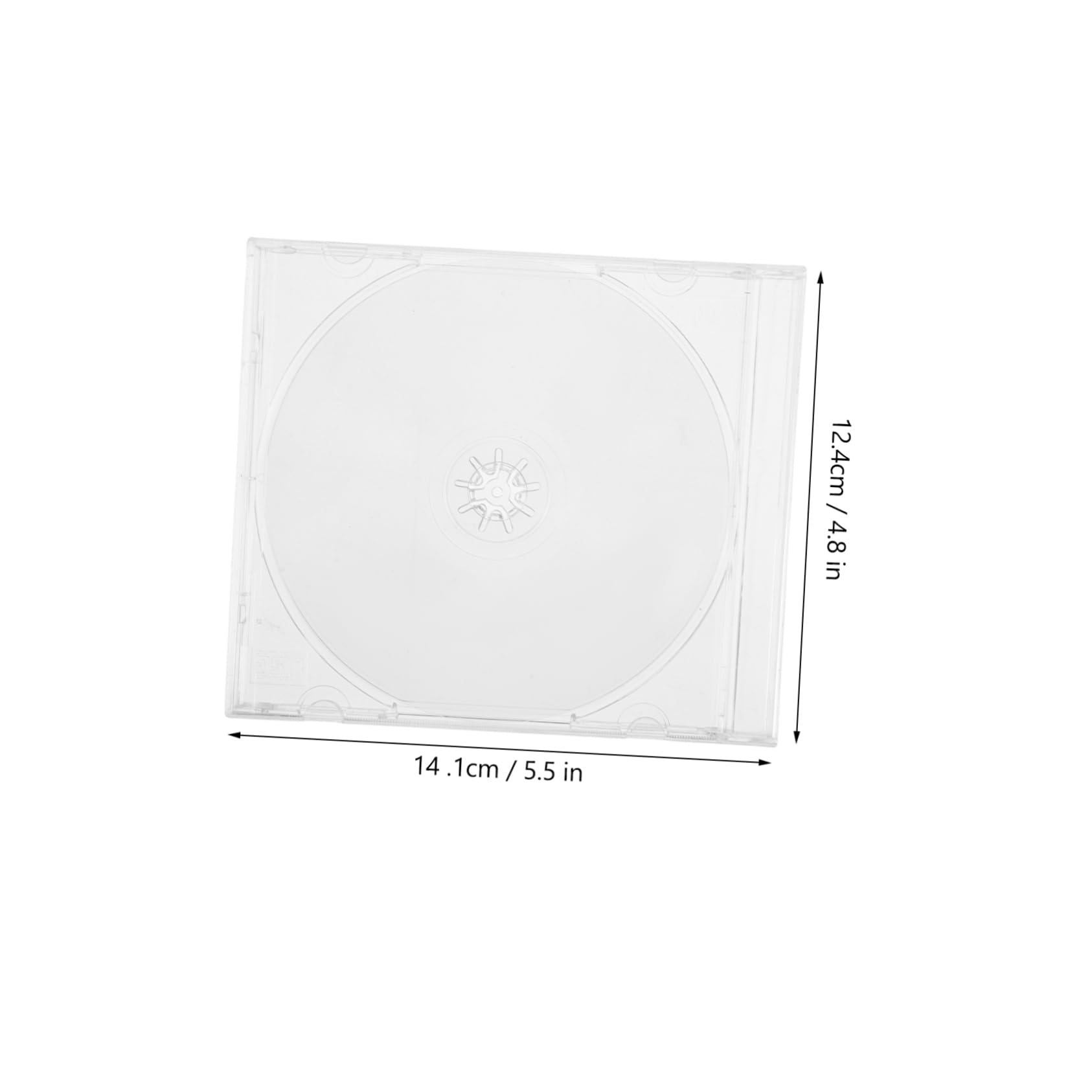 Abaodam 4Set Transparent CD Case Clear Disc Holder with Snap Closure for Music Recording Data Storage and DIY Projects Versatile Shatterproof for Collectibles