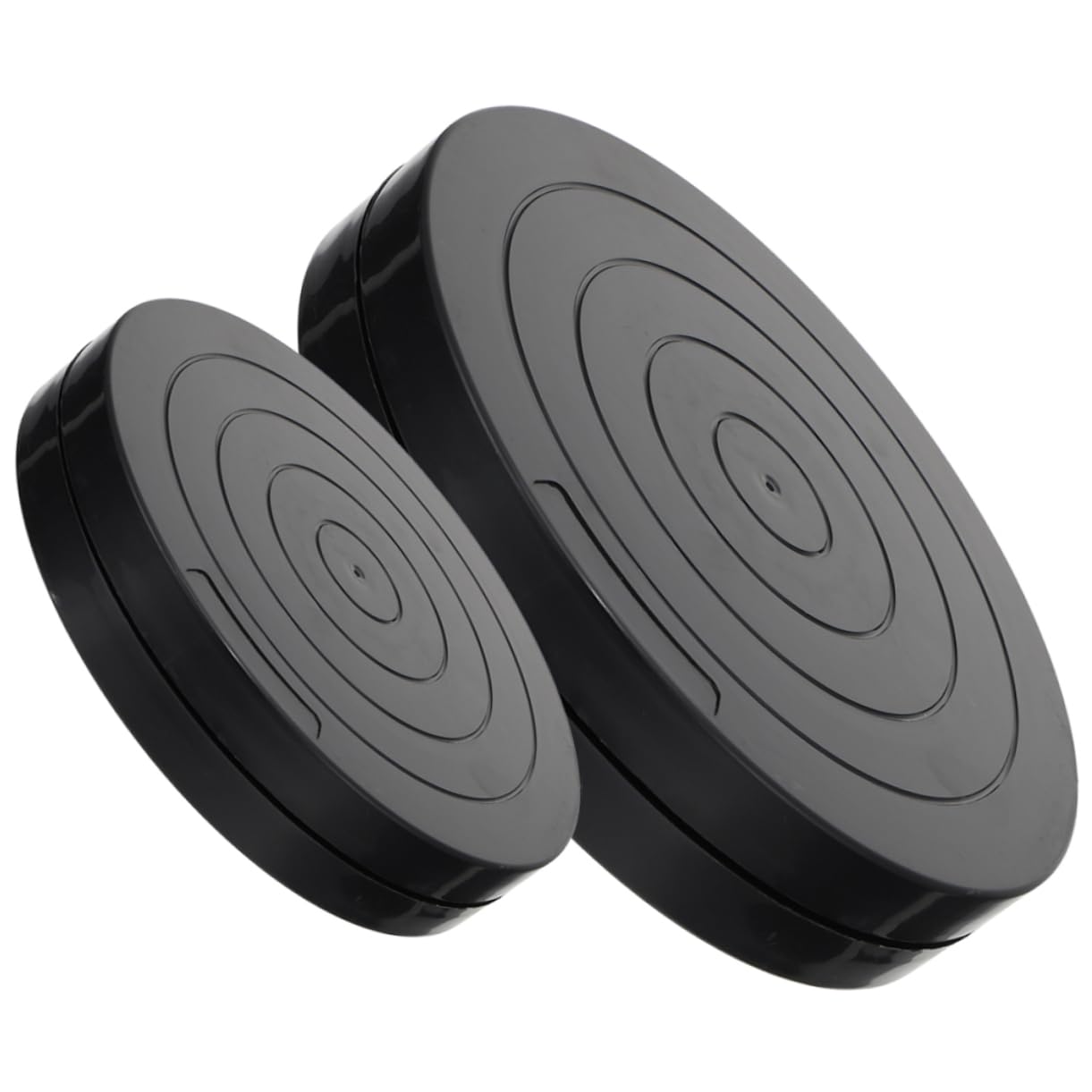 Uonlytech 3 Series Mesa Rotativa De Escultura De Arcilla Esculpiendo Arcilla Seca Al Aire Cerámica Placa Giratoria Rueda De Esculpir Bandeja Giratoria El Plastico Negro 2 Piezas X 3