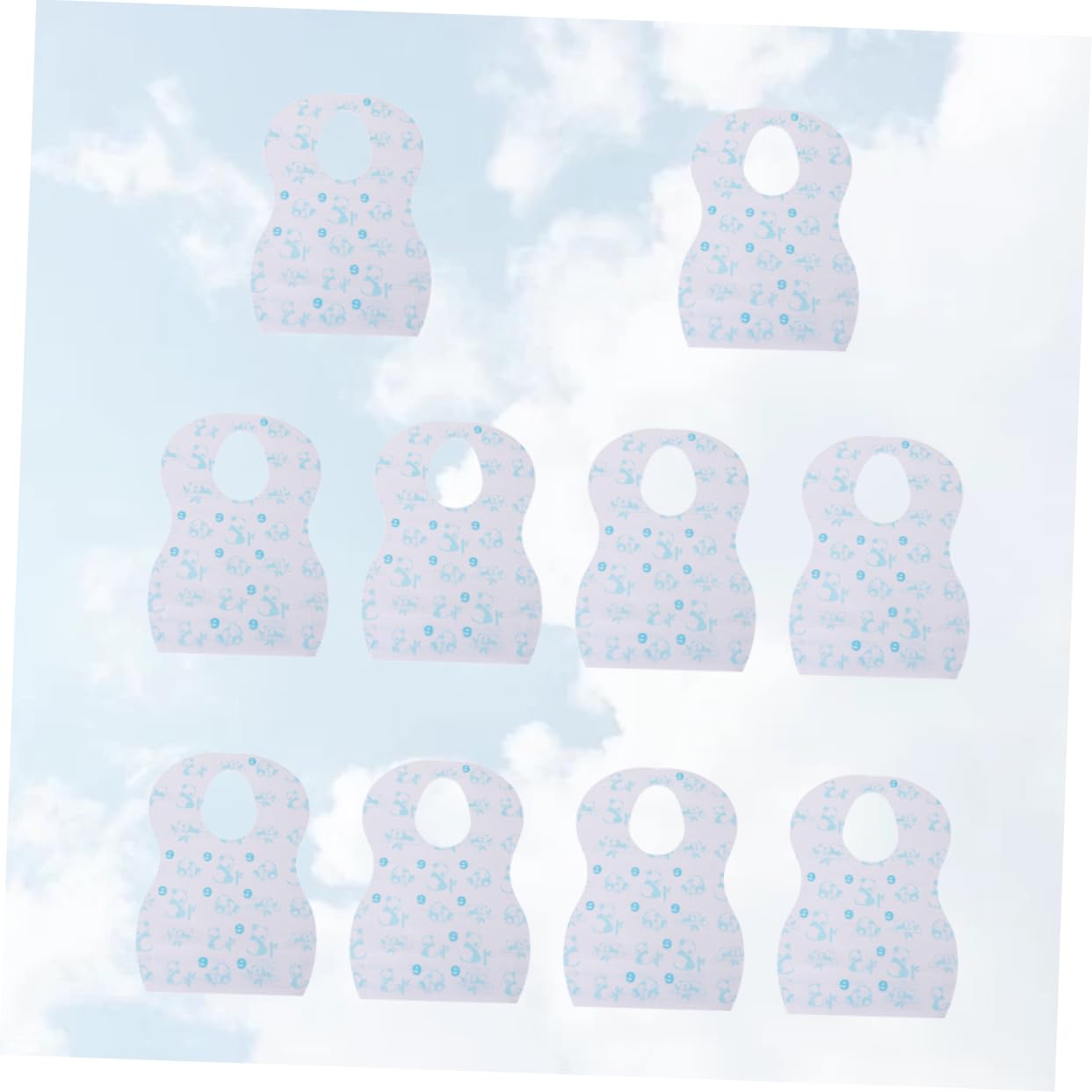 ifundom 30pezzi Bavaglini Usa e Getta Impermeabili Per Design Pratico Per Mantenere Tuo Pulito e Asciutto Stile Casual Variabile